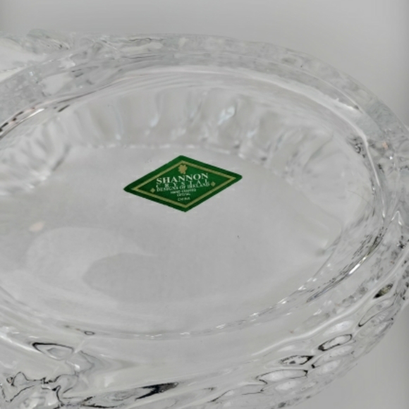 Shannon Godinger Crystal Swan Bowl centerpiece dish bowl clear - Picture 9 of 15